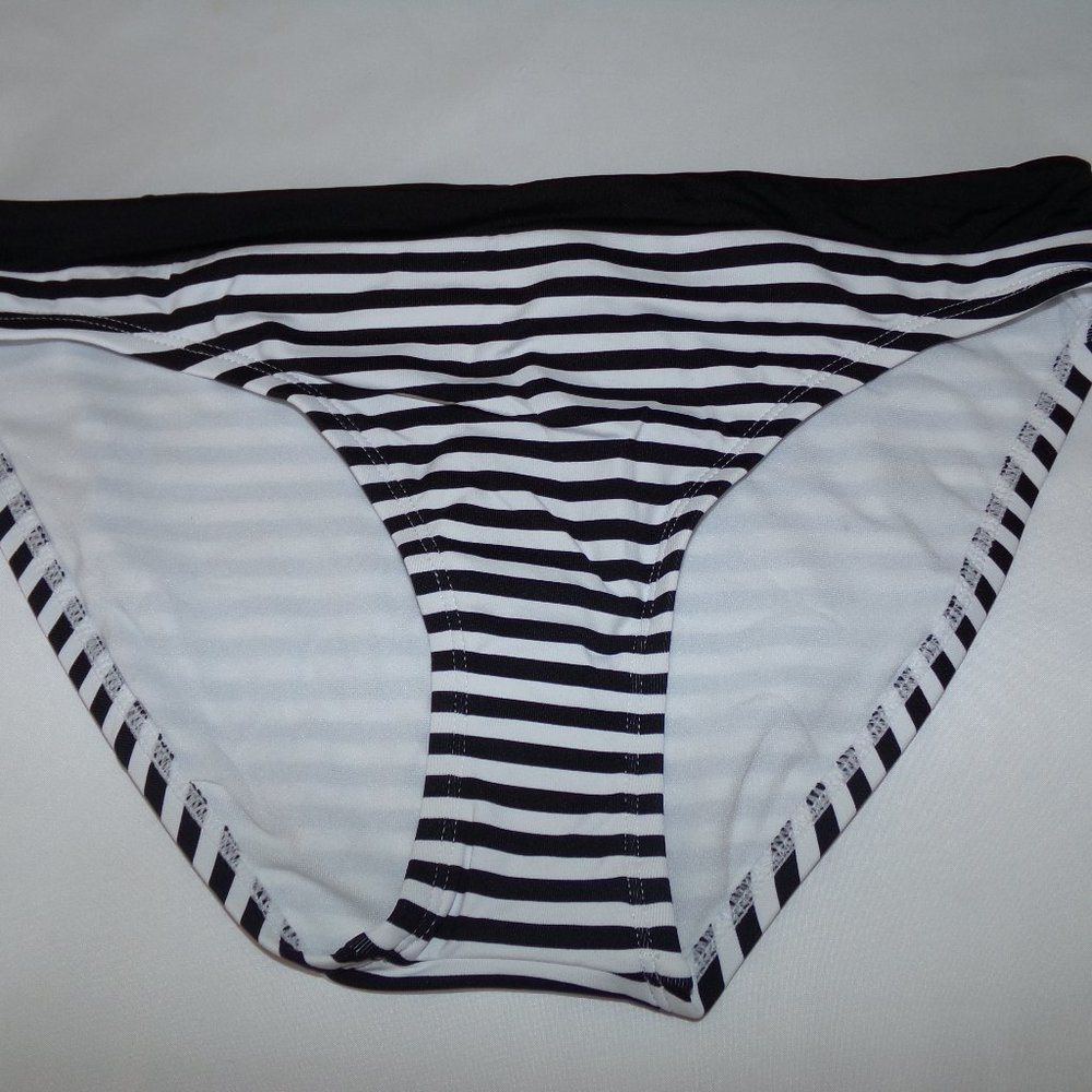 Tommy Bahama Swimsuit Bottoms NWT $67 Size XXS Black & White Stripes Hipster